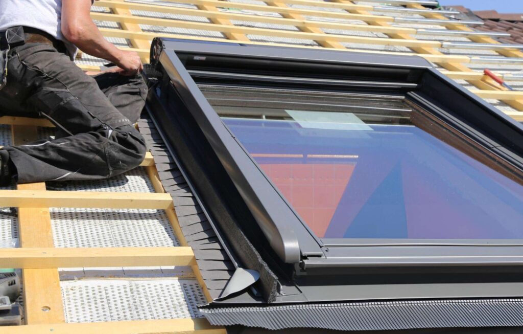 Installing skylight on a roof