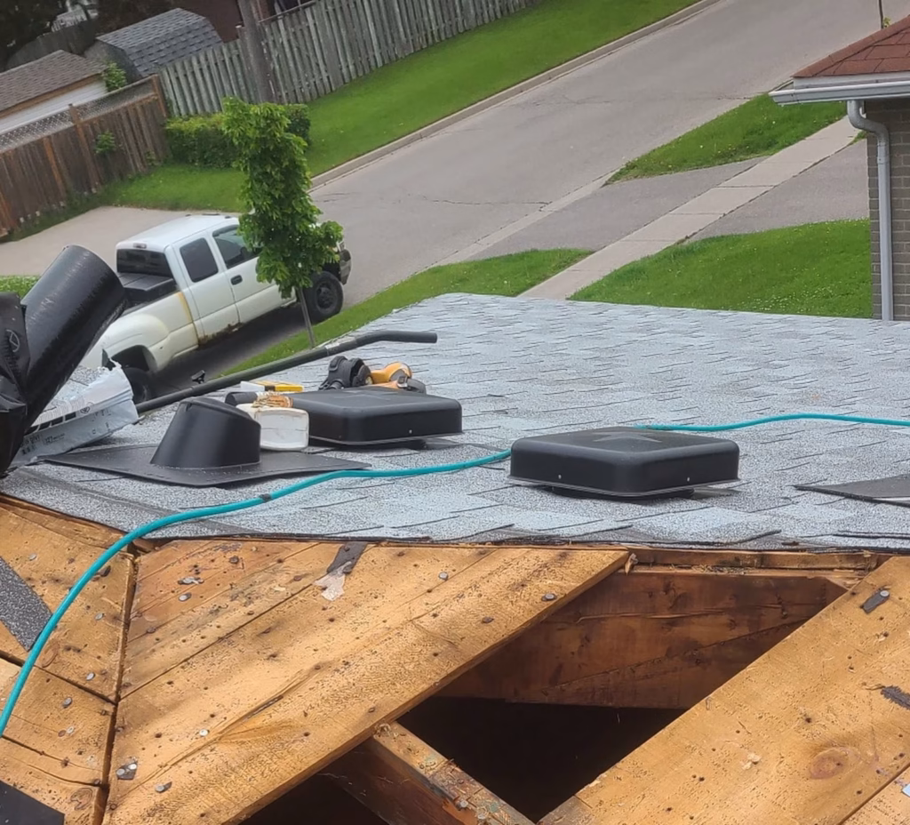 Shingle roof replacement with roof deck repairs - 6