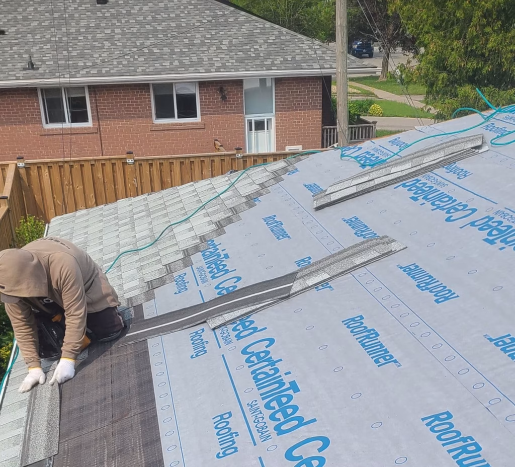 Shingle roof replacement with roof deck repairs - 8